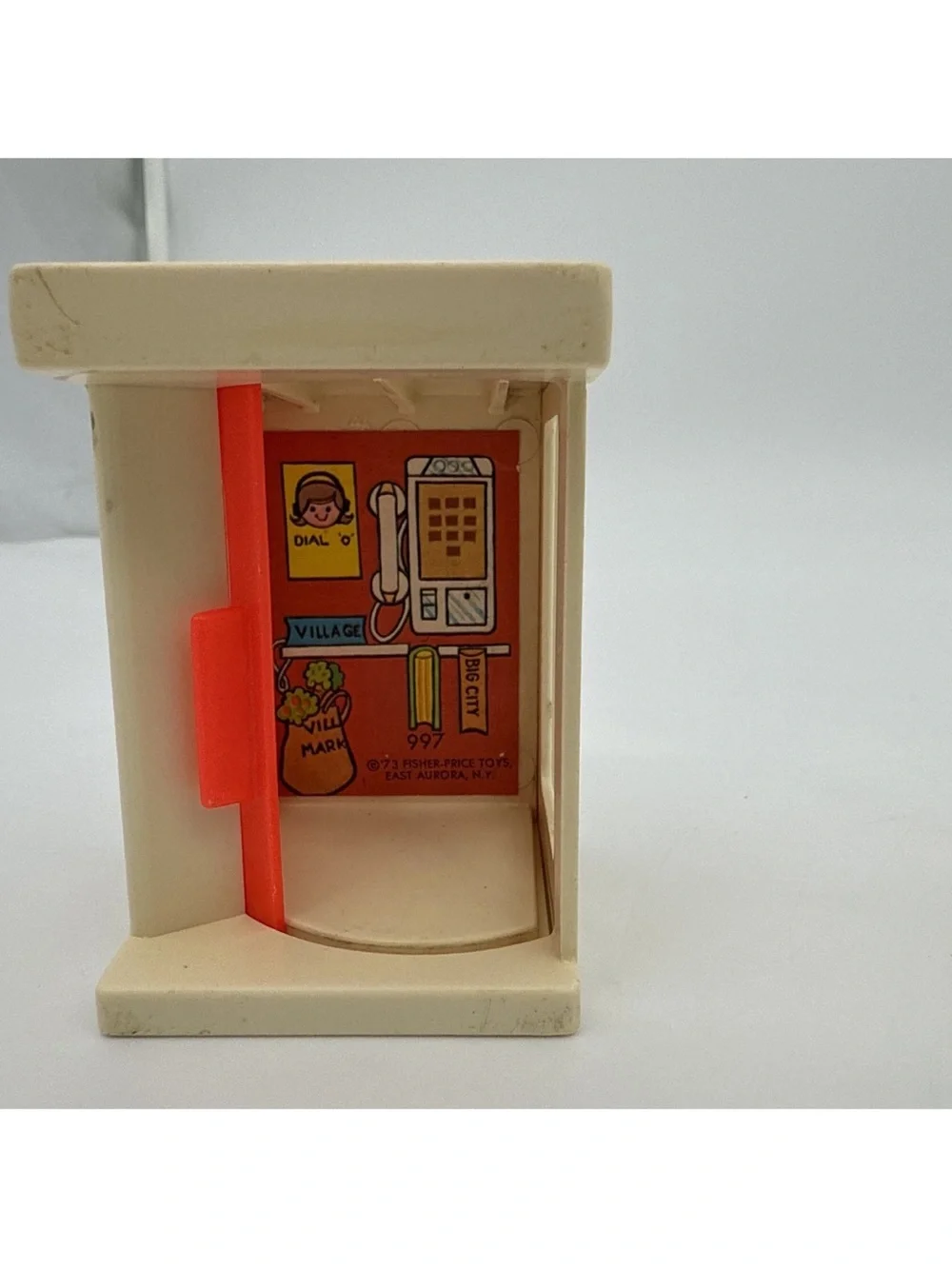 Vtg Fisher Price Little People #997 Barber Chair and Dentist Chair Phone Booth